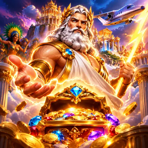 Slot com tema grego e multiplicadores caindo