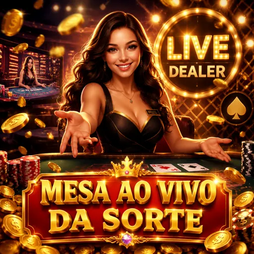 Crupiê brasileiro anunciando o resultado da rodada no estúdio ao vivo